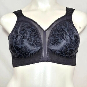 36C Playtex‎ 4693 18 Hour Comfort Strap Bra Black NWOT